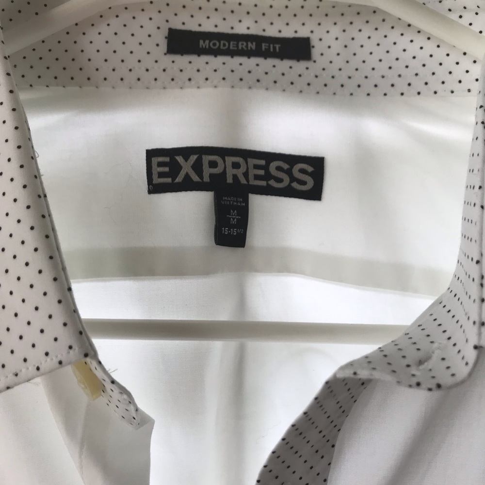 *NEW* Express white dress shirt- modern fit - Picture 2 of 5